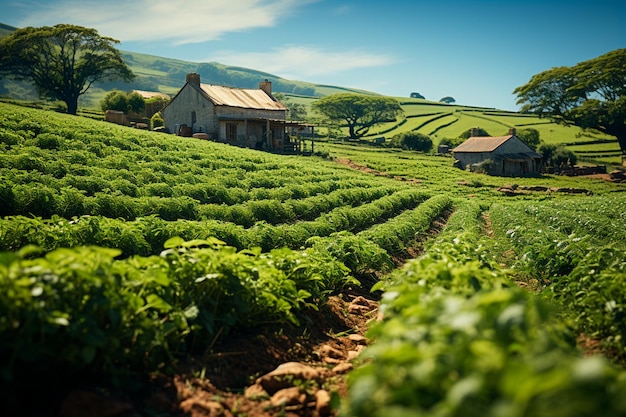 paisaje rural en verano