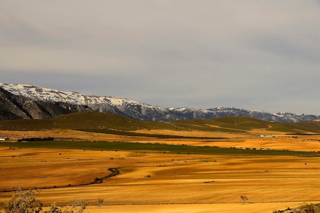 Paisaje semiárido en la Comarca de Huéscar, Granada - España.