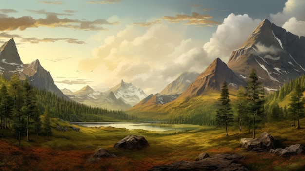 Paisaje sereno de las montañas en Lofoten 4k Papel pintado Naturaleza y paisaje