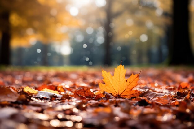 Paisaje sereno de otoño con follaje vibrante en el campo