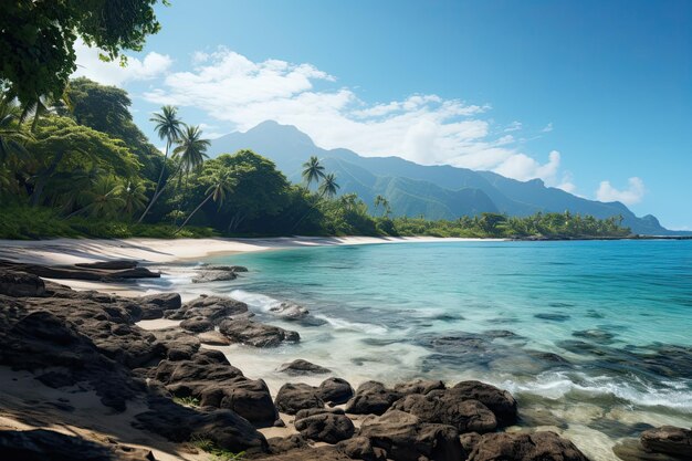 Paisaje de las Seychelles Arte generativo de IA hermosa vista