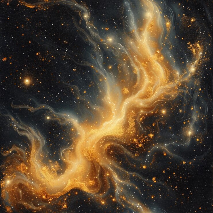 Paisaje de los sueños celestiales Galaxias y constelaciones abstractas giran en una danza hipnotizante