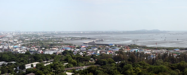 Paisaje Tailandia de alto ángulo.