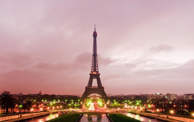 Foto paisaje de la torre eiffel