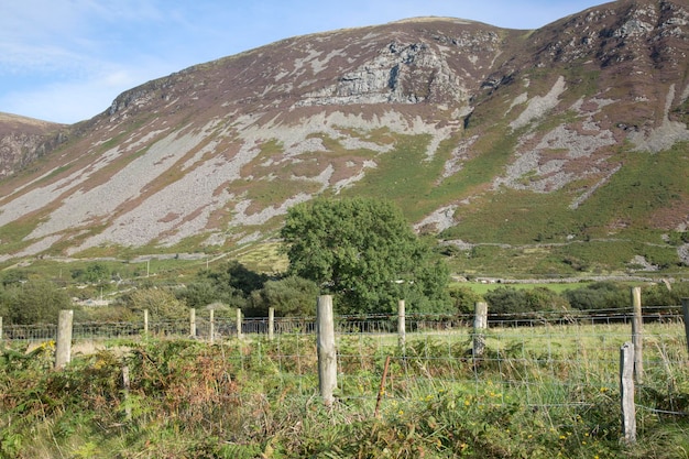 Paisaje en Trefor, Caernarfon, Gales, Reino Unido