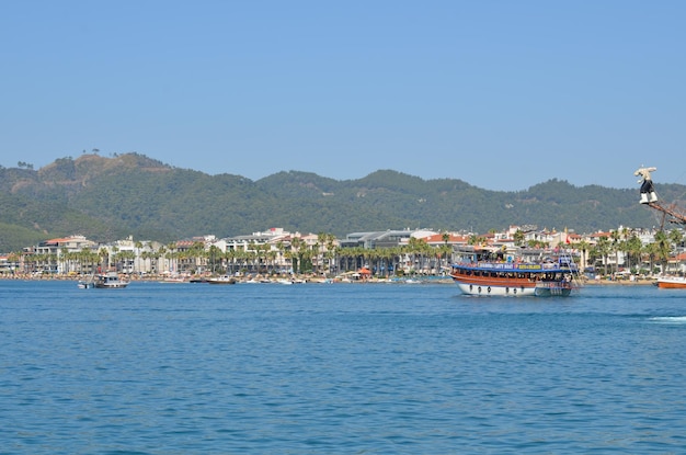 Foto el paisaje turco costa del mar de turquía