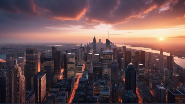 Foto el paisaje urbano de la armonía