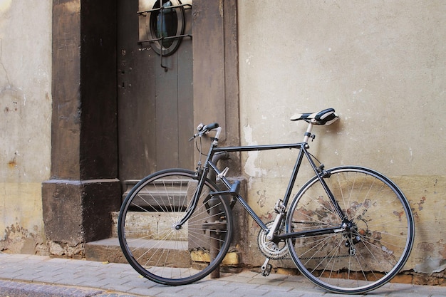 paisaje urbano con una bicicleta