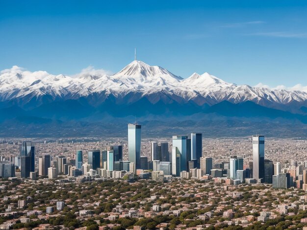 Paisaje urbano blanco de Santiago