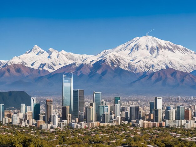 Paisaje urbano blanco de Santiago