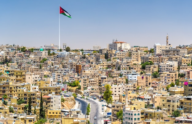 Paisaje urbano del centro de Amman desde la Ciudadela - Jordania