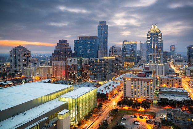 Paisaje urbano del centro de Austin, Texas, EE. UU.