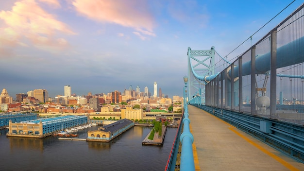 Paisaje urbano de la ciudad de Filadelfia en Pensilvania, EE.