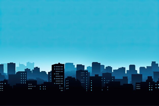 paisaje urbano horizonte espacio silueta ilustración de fondo