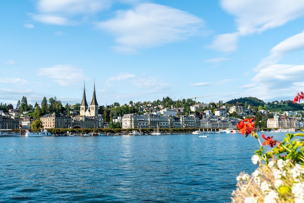 Paisaje urbano de Lucerna en Suiza