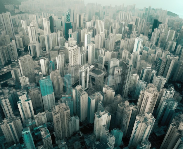 Paisaje urbano de nueva york visto desde la parte superior del edificio empire state