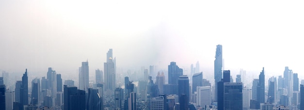 Paisaje urbano en el panorama del horizonte de la metrópolis de bangkok.