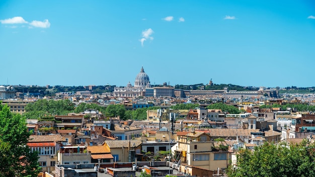 Paisaje urbano de Roma desde arriba Italia