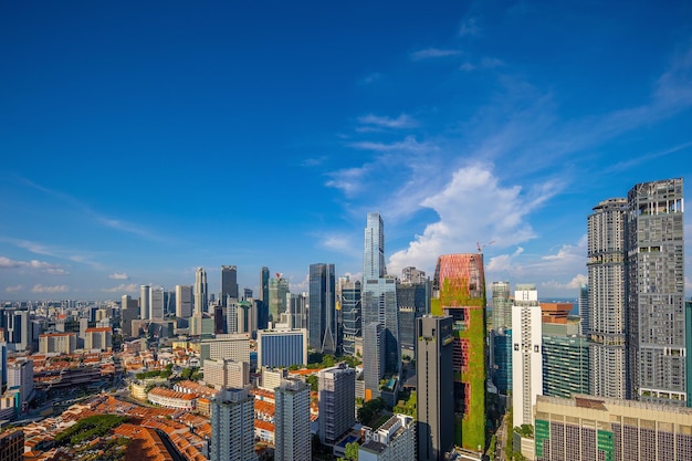 Paisaje urbano de Singapur horizonte del centro de la ciudad