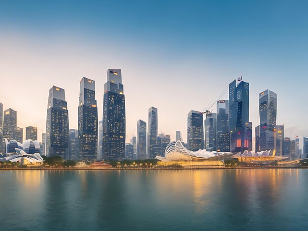 Foto paisaje urbano en singapur