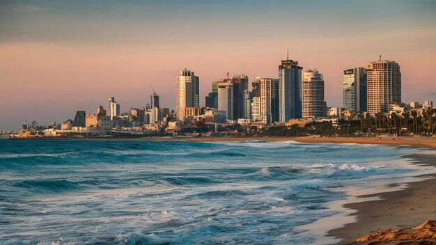 Foto el paisaje urbano de tel aviv