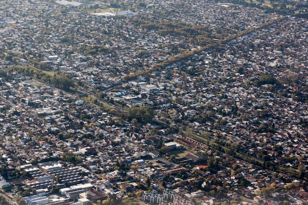 Paisaje urbano de vista aérea de buenos aires