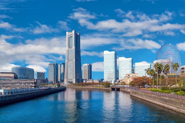 Paisaje urbano de Yokohama en Japón