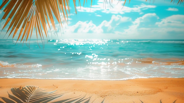 Paisaje de verano naturaleza de la playa dorada tropical