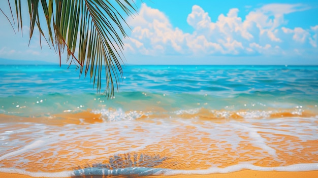 Foto paisaje de verano naturaleza de la playa dorada tropical
