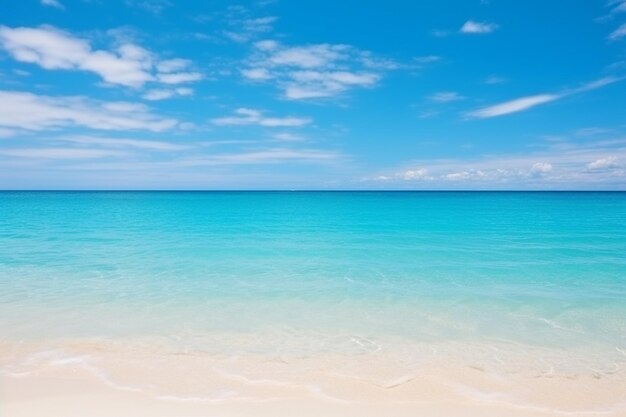 Paisaje de verano relajarse en la playa del paraíso mar azul y arena limpia con espacio de copia