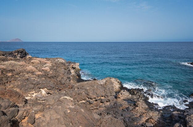 Paisaje volcánico. Costa sur de Tenerife, Canarias, España.