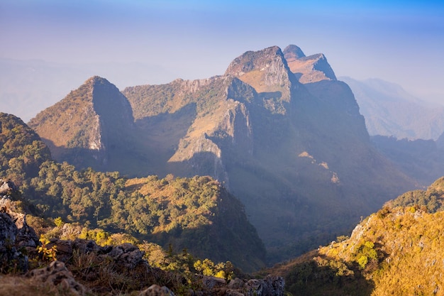 PaisajeDoi Luang Chiang Dao Alta montaña en la provincia de Chiang Mai TailandiaxA