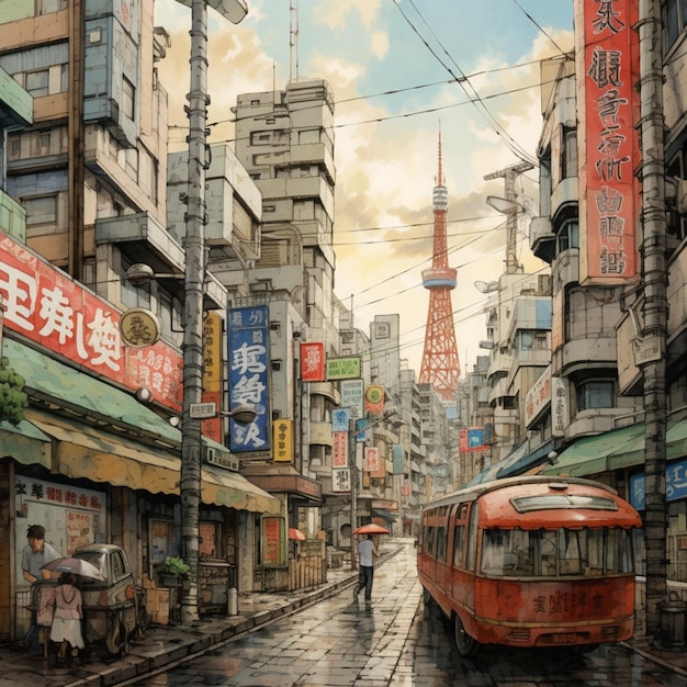 Paisajes de la ciudad de Tokio