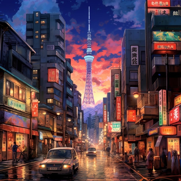 Paisajes de la ciudad de Tokio