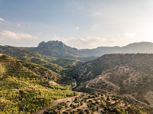 Paisajes de Kyrenia (Girne) es una ciudad en la costa norte de Chipre. 2020