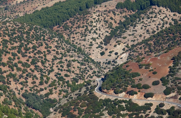 Foto paisajes montañosos del atlas en marruecos