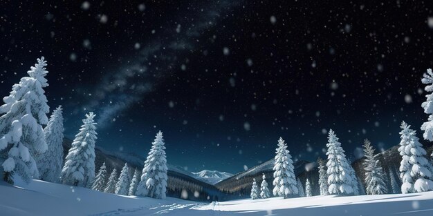 Foto paisajes nevados encantados una sinfonía de la belleza del invierno