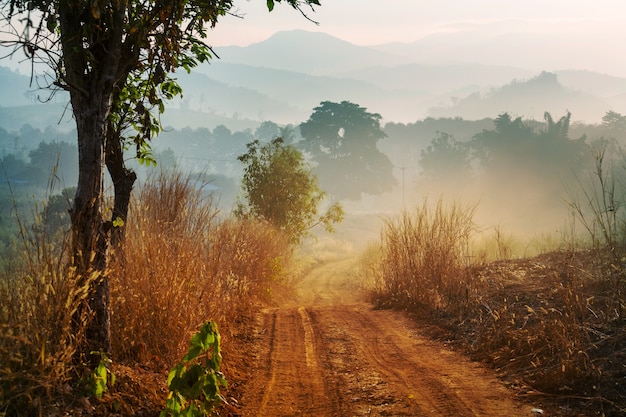 Paisajes rurales en el norte de Tailandia