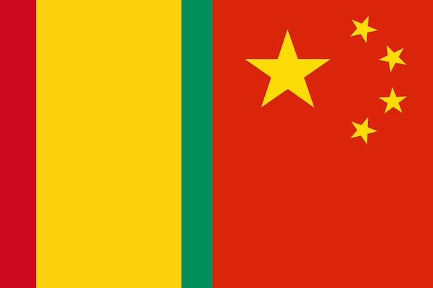 Países de bandeira da Guiné e China