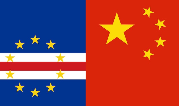 Países de bandeira de cabo verde e china