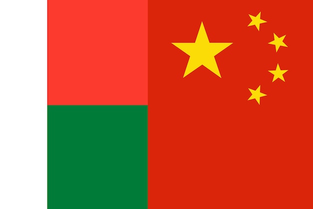 Países de bandeira de madagascar e china