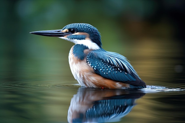 un pájaro en el agua