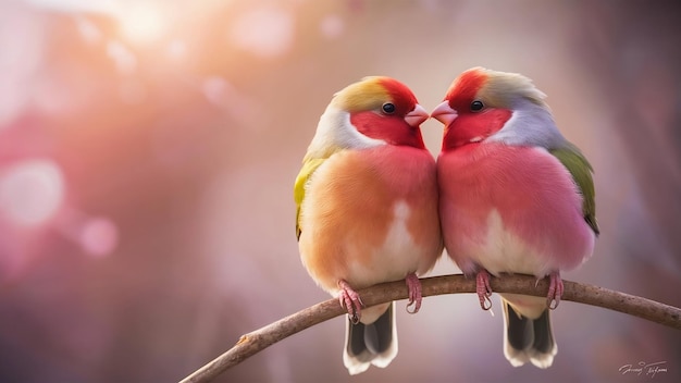 El pájaro del amor aislado