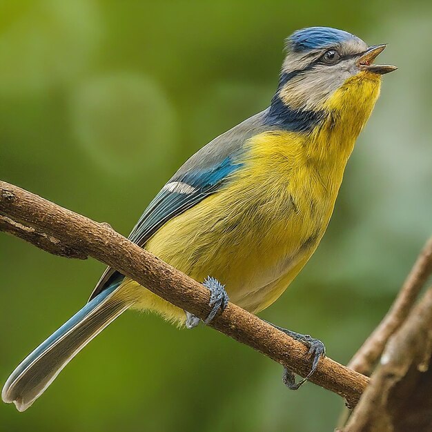 pájaro azul en una rama de árbol