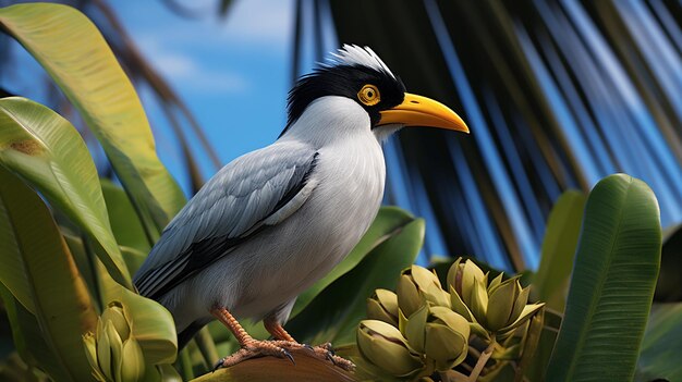 El pájaro Bali Mynah en la naturaleza