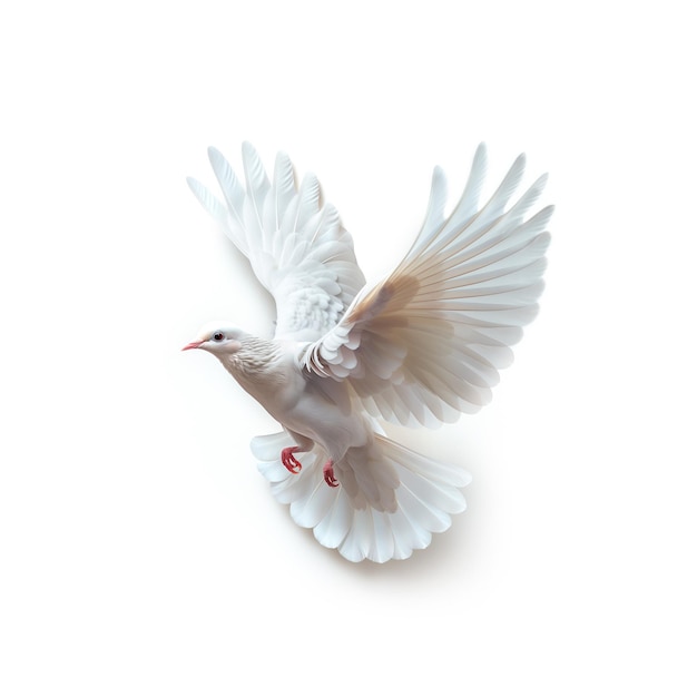 El pájaro blanco volando por el cielo AI generativa