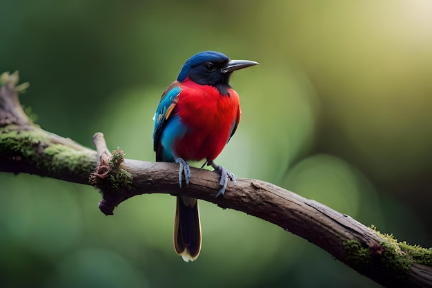 Foto el pájaro bullfinch se sienta en un ramo de bayas de rowan rojas y sostiene una baya de rovan roja en su pico