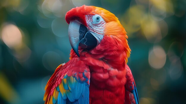 Un pájaro de colores posado en una rama de un árbol