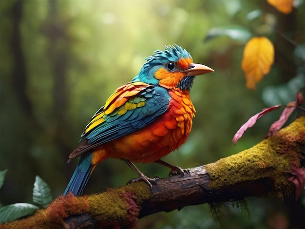 pájaro de colores