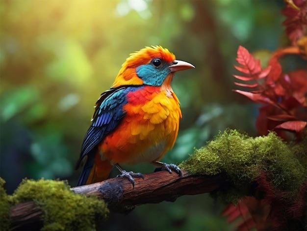 pájaro de colores